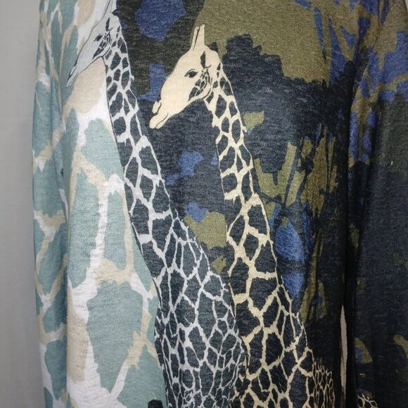 JESS AND JANE "KENYA" CHIFFON CONTRAST TUNIC, SIZE MEDIUM - Picture 4 of 10